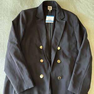 Anne Klein Black Blazer with Gold Buttons